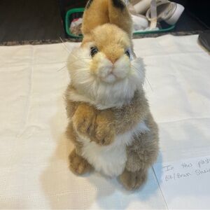 Plush Hansa Portraits of Nature Standing Rabbit Toy